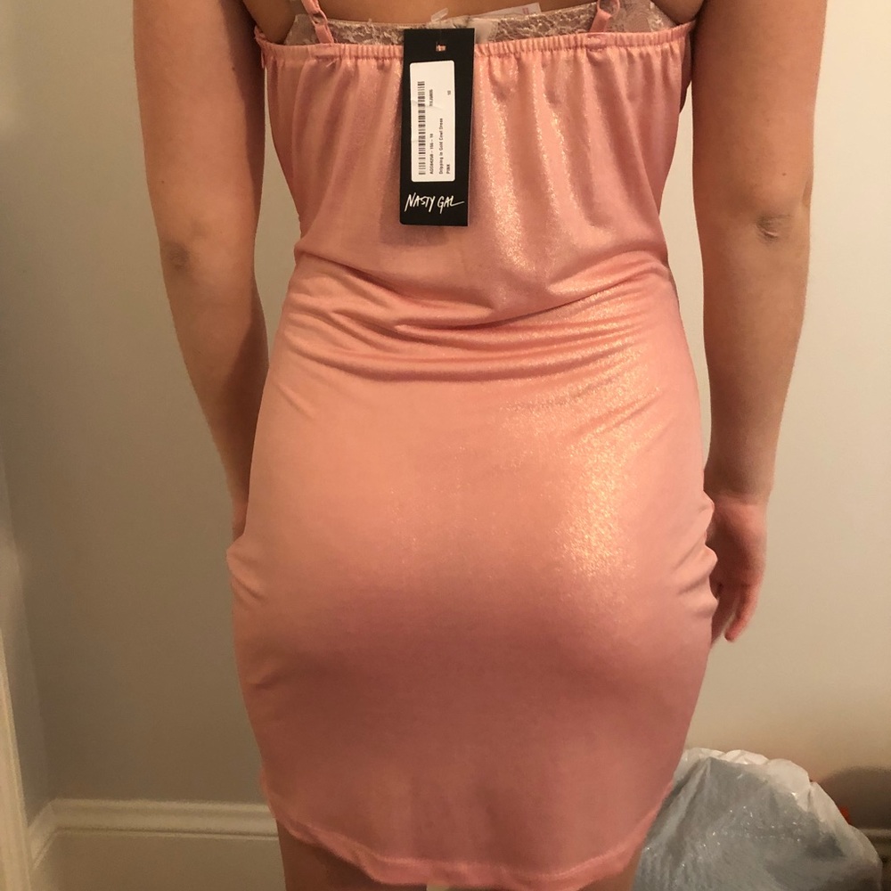 Sparkly pink mini dress